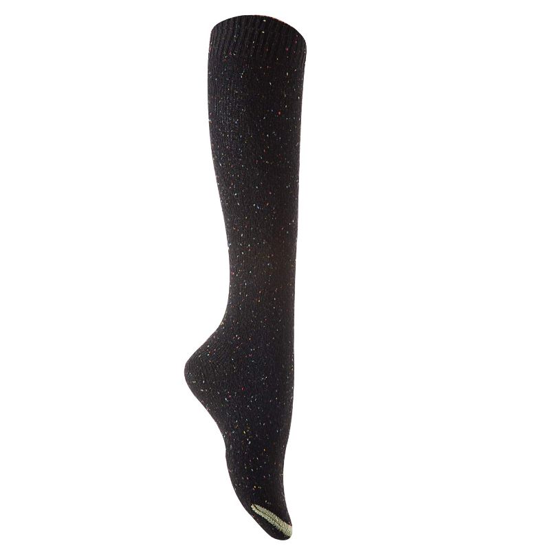Photo 1 of Lian LifeStyle Women's 3 Pairs Cute High Knee Cotton Socks, Cozy Fluffy Fancy with a Wide Color and Size Range Size 6-9 L158212(Black)