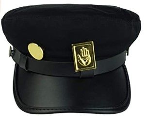 Photo 1 of Jotaro Hat, JoJo's Hat Cosplay Black Visor With Metal Pins Baseball Cap For Teens