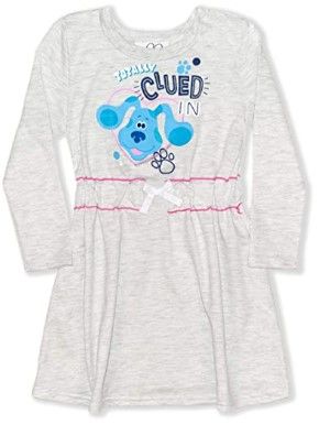 Photo 1 of Nickelodeon Girl's Blue's Clues Clued in Long Sleeve Dress, Knee Length Casual Clothing for Toddlers