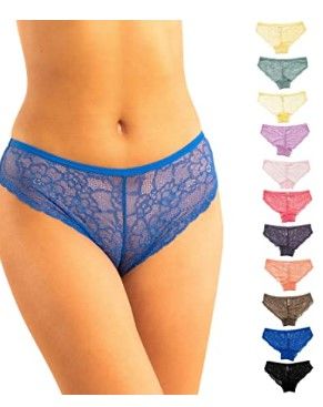 Photo 1 of (3 Pack) Alyce Ives Intimates 12 Pack Womens Lace Bikini Assorted Colors Small