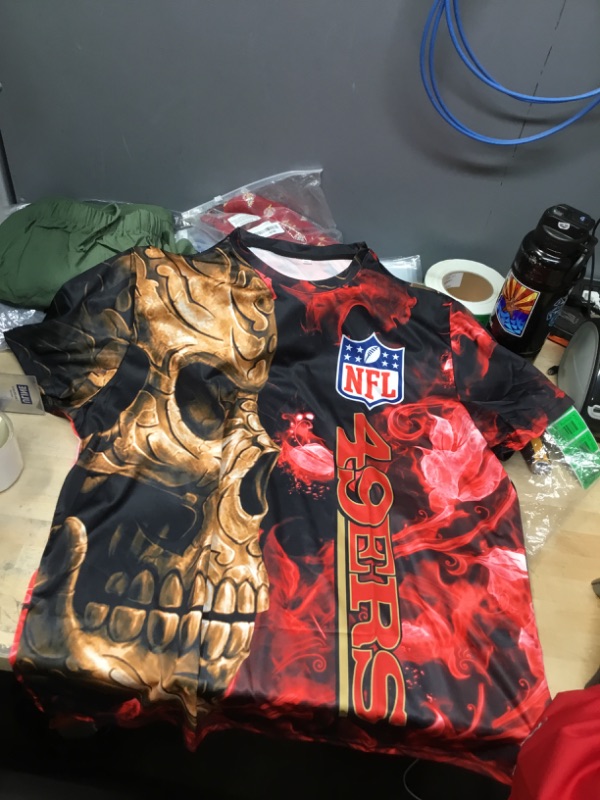 Photo 1 of 49ers skull shirt NFL size 3XL