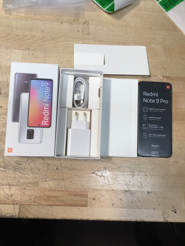 Photo 2 of Xiaomi Redmi Note 9 Pro 6GB/64GB Dual Sim with Tempered Glass Screen Protector - Tropical Green Item opened and unwrapped for photo 