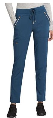 Photo 1 of Cherokee Statement Women Scrubs Pant Mid Rise Tapered Leg Drawstring Caribbean Blue Size XS