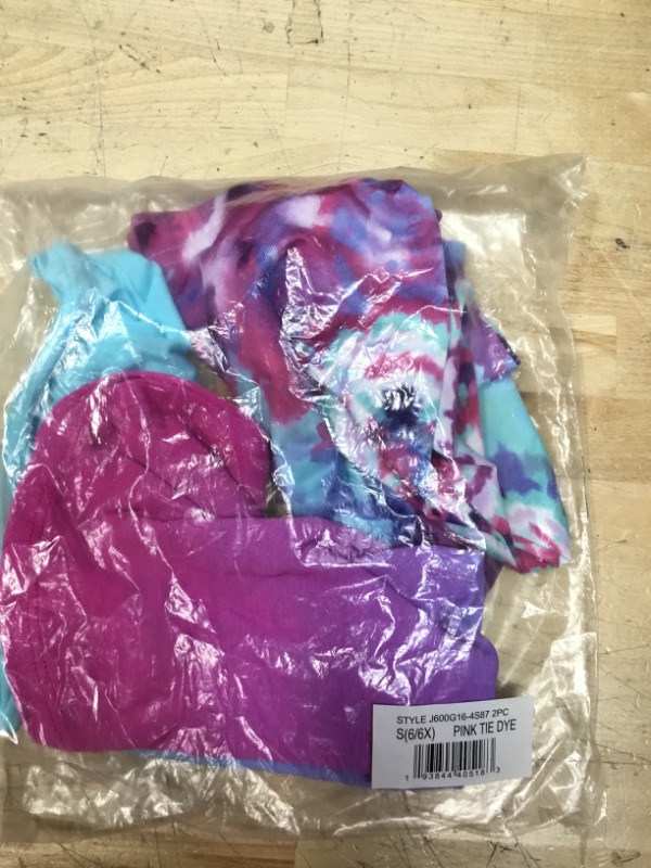 Photo 2 of Jojo Siwa Girls' Tie Dye Short Sleeve T-Shirt and Leggings Set Size 6 Tie Dye
