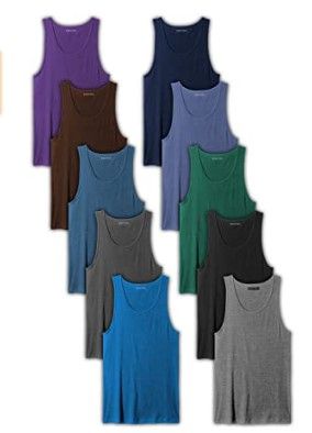 Photo 1 of Andrew Scott Basics Boys' 10 Pack Color A-Shirt Sport Tank Top Undershirts
SIZE XS 5-6