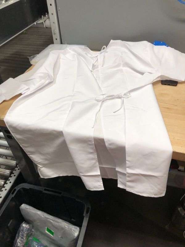 Photo 1 of BANU TIE UP LAB COAT 40'' LONG WITH LONG SLEEVES
ONE SIZE FITS ALL 