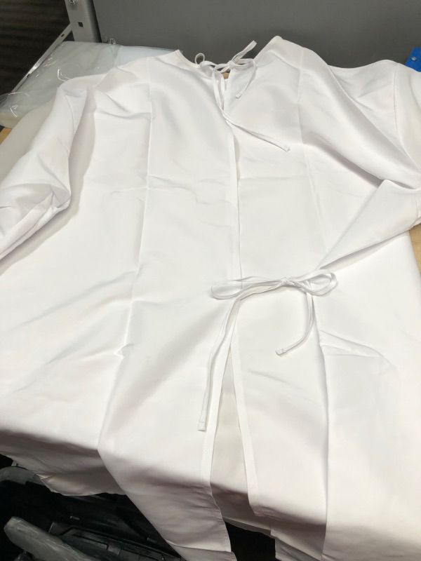 Photo 2 of BANU TIE UP LAB COAT 40'' LONG WITH LONG SLEEVES
ONE SIZE FITS ALL 