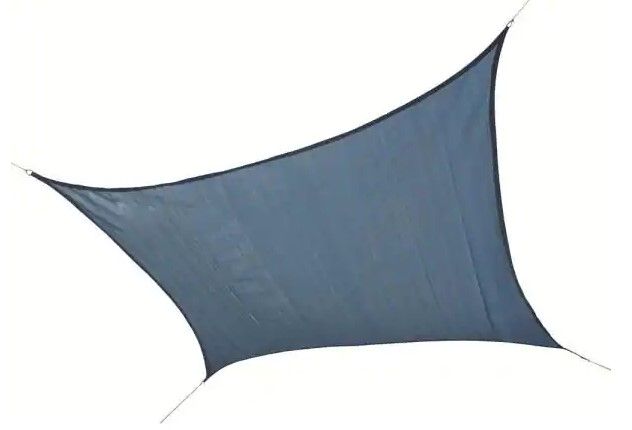 Photo 1 of 12 ft. x 12 ft. Blue Square Shade Sail
