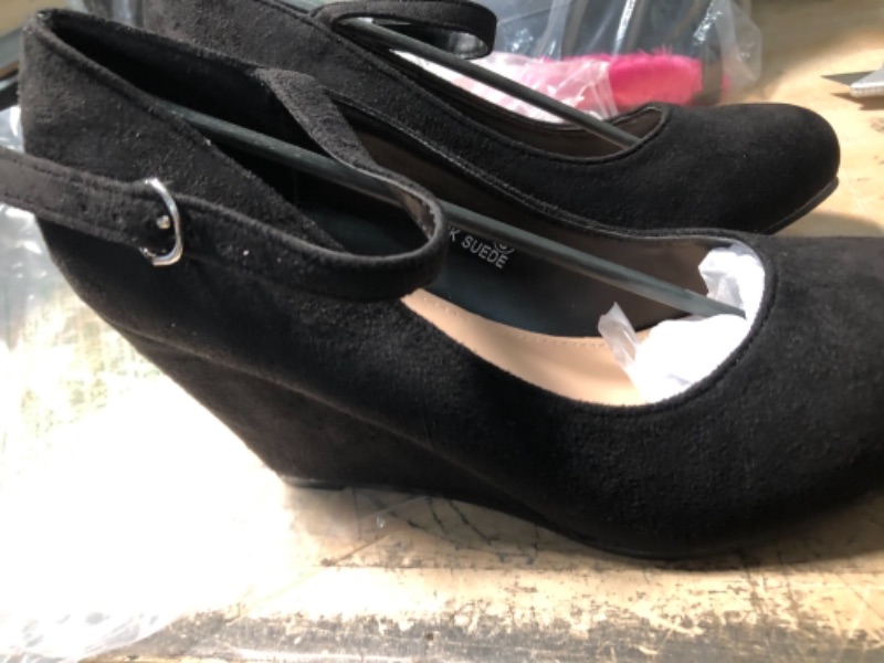 Photo 2 of black female wedges - size 6