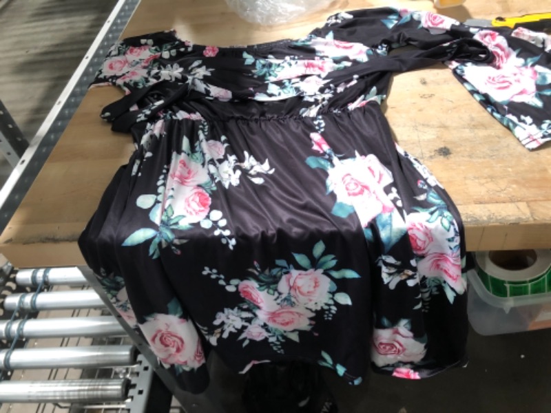 Photo 1 of BLACK FLORAL  DRESS -MEDIUM 