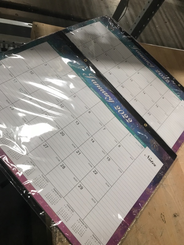 Photo 2 of Desk Calendar 2022 - July 2022 - Jun 2023, Desk Calendar 2022-2023 with Transparent Protector Corner, Standard, 17" x 12", Thick Paper, Large Blocks, Red & Blue, Desk Calendar for Organization, Tear off the front of 6 is July 2022 new beginning
2 PACK 