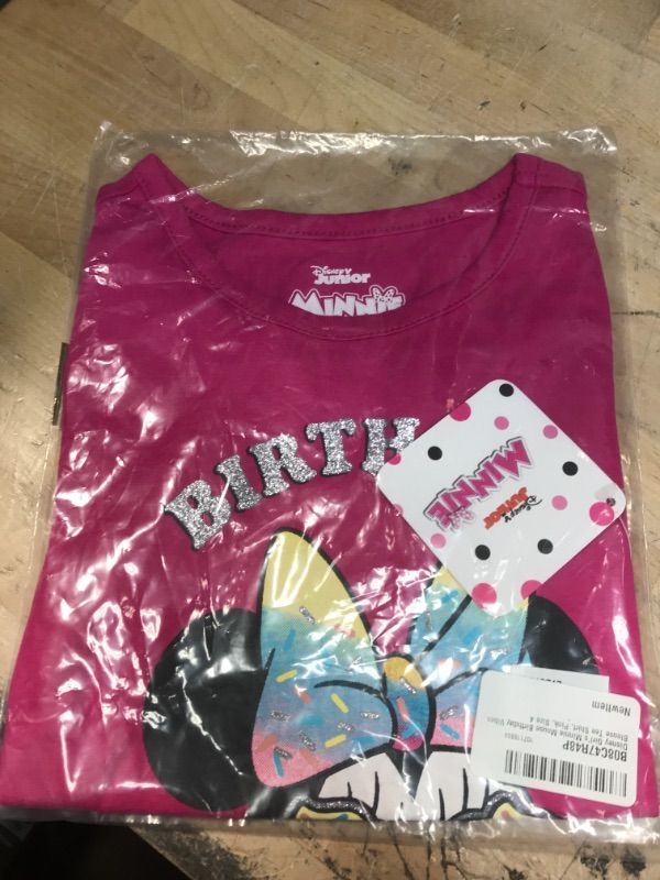 Photo 2 of Disney Girl's Minnie Mouse Birthday Blouse Tee Shirt
SIZE 4 