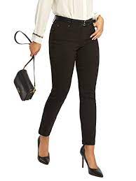 Photo 1 of 89th + Madison Women's Five Pocket Stretch Straight Leg Pants Black SIZE 6 - 
