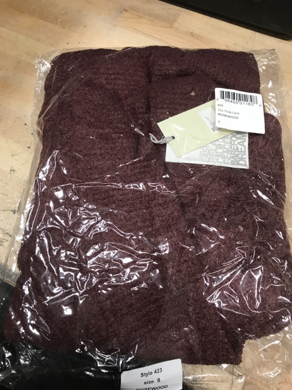 Photo 2 of Barefoot Dreams CozyChic Lite Circle Cardi, Rosewood Small
