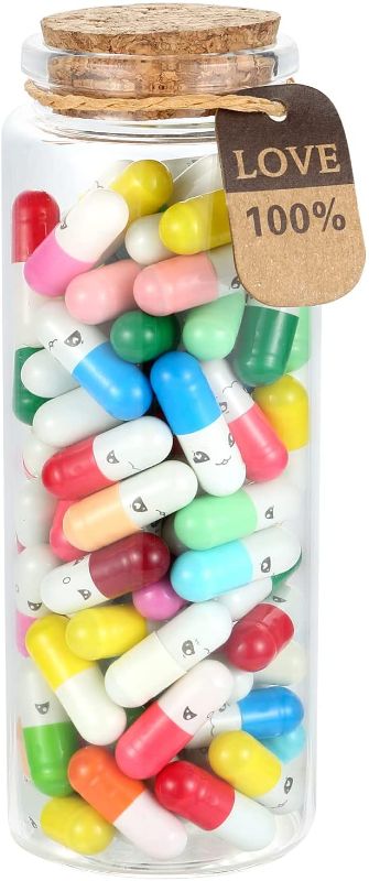 Photo 1 of 101PCS Cute Capsule Message Love Letters Plastic Capsule Love Letters in Wish Bottle,Lover Gift for Anniversary,Valentines,and Long Distance Relationships-Mixed Color

2PACK