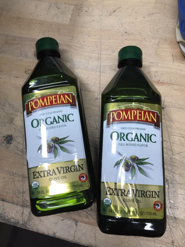 Photo 2 of **NONREFUNDABLE** BEST BY: 06/2022**
Pompeian USDA Organic Robust Extra Virgin Olive Oil, First Cold Pressed, Full-Bodied Flavor, Perfect for Salad Dressings & Marinades, 24 FL. OZ.
2 pack