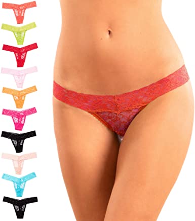 Photo 1 of Alyce Ives Intimates Womens All Lace Thong, Pack of 10
SIZE LARGE 