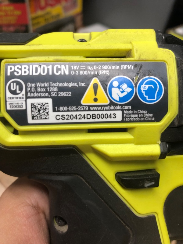 Photo 3 of ***SEE NOTE*** ONE+ HP 18V Brushless Cordless Compact 1/4 in. Impact Driver Kit with (2) 1.5 Ah Batteries, Charger and Bag