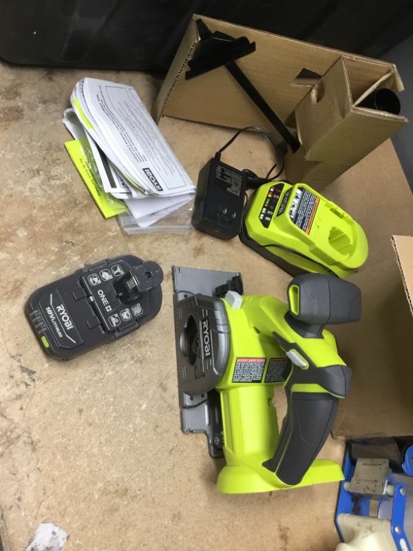Photo 2 of 
RYOBI
ONE+ 18V Cordless 3-3/8 in. Multi Material Plunge Saw Kit with 2.0 Ah Battery and Charger