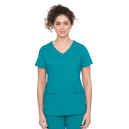 Photo 1 of Healing Hands Purple Label Women's Juliet 2-Pocket Scrub Top - SMALL
