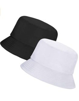 Photo 1 of 2 Pack Bucket Hat for Women Men Summer Travel Beach Sun Hat Outdoor Cap Unisex Bucket Hats