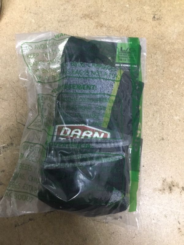 Photo 2 of Darn Tough Men's Light Hiker Crew Socks, Large, Charcoal/Lime 10-12
