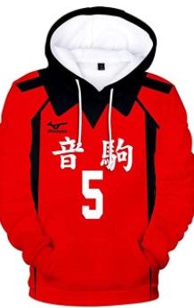 Photo 1 of CHLOBLOM Haikyuu Cosplay Costume Nekoma Hoodie Kozume Kenma Sweatshirt Kuroo Tetsurou Sweater - SMALL/ NUMBER 1
