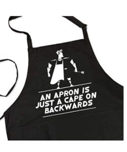 Photo 1 of ApronMen, Just A Cape Apron, Professionally Printed Funny BBQ Grilling Aprons for Men - Adjustable One Size Fits All
