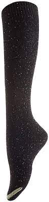 Photo 1 of Cute Cozy Knee High Cotton Socks HR158212-1 Size 6-9 BLACK