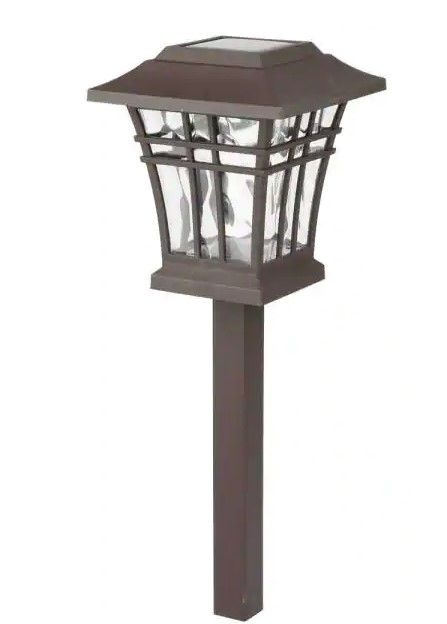 Photo 1 of 
Hampton Bay
8 Lumens Solar Bronze LED Landscape Pathway Light - 3 PACK