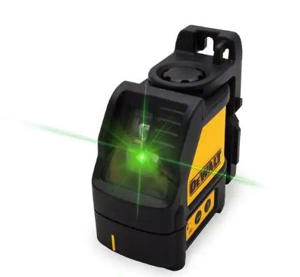 Photo 1 of 165 ft. Green Self-Leveling Cross Line Laser Level with (3) AAA Batteries & Case
