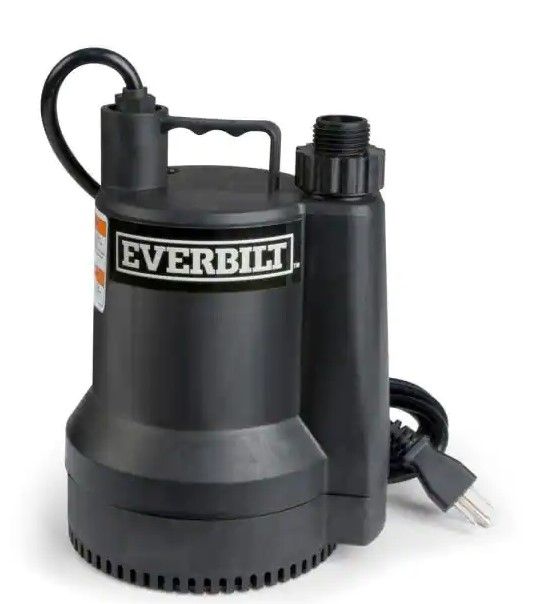 Photo 1 of 
Everbilt
1/6 HP Plastic Submersible Utility Pump