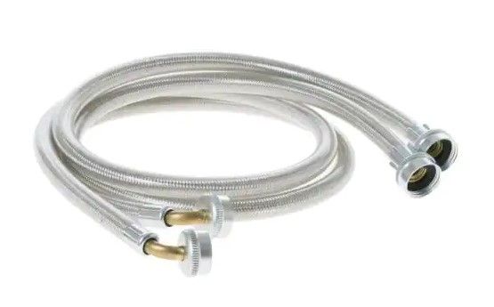 Photo 1 of 
GE
4 ft. Universal Stainless Steel Washer Hoses with 90 degree Elbow (2-Pack)