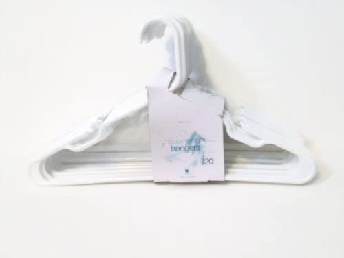 Photo 1 of  Plastic Heavy Weight Clothing Hangers - White - One Set of 20