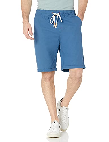 Photo 1 of Amazon Essentials Men's Linen Casual Classic Fit Short Denim Blue XL
