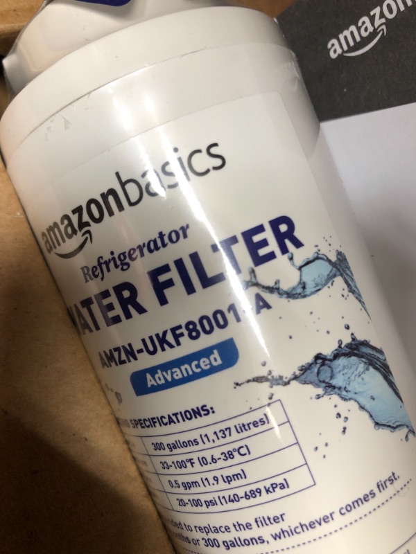 Photo 3 of Amazon basics refrigerator water filter AMZN-UKF8001-A