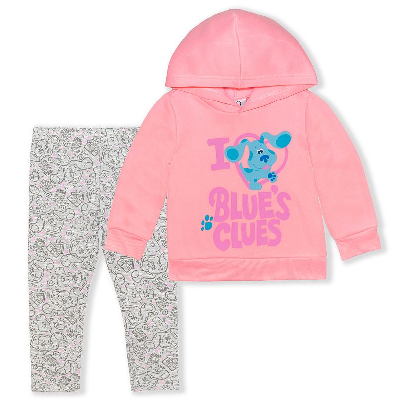 Photo 1 of Blue's Clues Baby & Toddler Girl Fleece Pullover Hoodie Sweatshirt & Leggings, 2pc Outfit Set (12M-4T)
