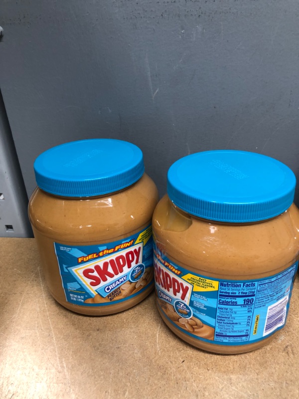 Photo 2 of 2 Packs of SKIPPY Creamy Peanut Butter, 64 Oz, Best By May 22, 22 (Non-Refundable)