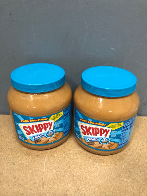 Photo 2 of 2 Packs of SKIPPY Creamy Peanut Butter, 64 Oz, Best By May 22, 22 (Non-Refundable)