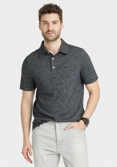 Photo 1 of Men's Short Sleeve Must Have Polo Shirt - Goodfellow & Co™, Gray Black