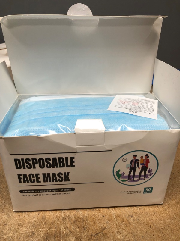 Photo 1 of 50 Pieces of Disposable Face Mask