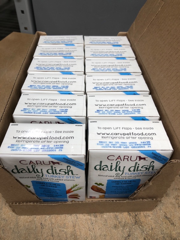 Photo 2 of Best By 22 May 2022, (12 Pack) Caru Daily Dish Turkey Stew Wet Dog Food - 12.5 Oz (Non-Refundable) 