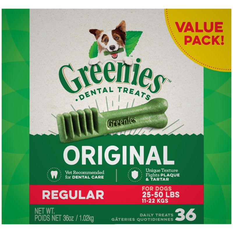 Photo 1 of Best By 24 Jan 2022, Greenies Original Regular Size Dog Dental Treats Value Pack 36 Oz (NON-REFUNDABLE)