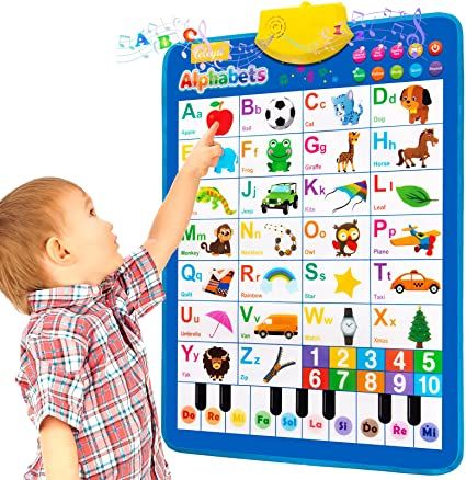 Photo 1 of Beestech Interactive Alphabet Words ABC & Music Talking Poster, Educational Learning Toys for Toddlers, Boys, Girls 2, 3 Year Olds, Preschool Activities, Birthday Gifts for Toddlers