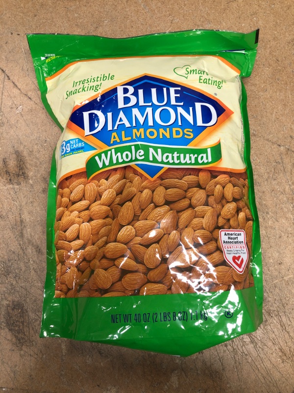 Photo 2 of Best By 16 March, 2023 Blue Diamond Natural Almonds, 40-Oz Pouch (Non-Refundable)