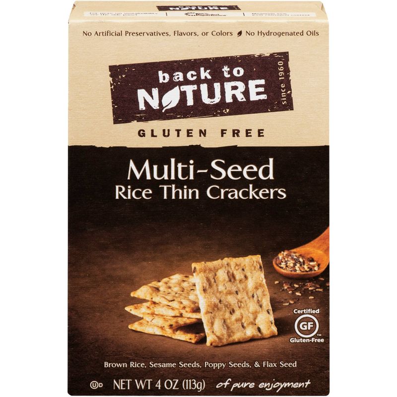 Photo 1 of Best By 13 May, 2022 Back to Nature Rice Thin Crackers - Gluten Free Multi-Seed 4 Oz (Non-Refundable)