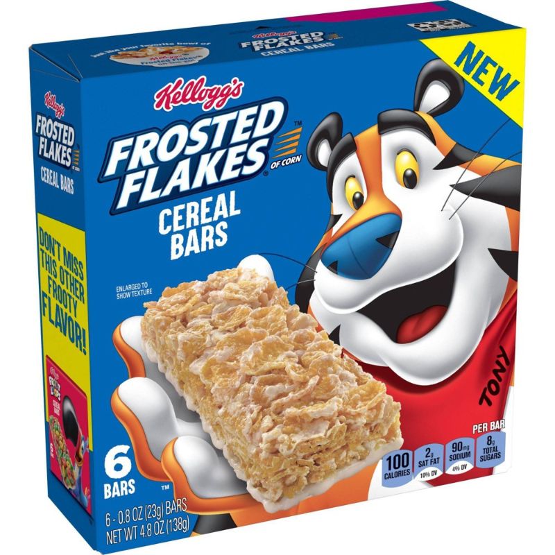 Photo 1 of Best By 15 JUL, 2022 Frosted Flakes Breakfast Cereal Bars Original - 0.8 Oz X 6 Pack, QTY: 8 Boxes Total (Non-Refundable)