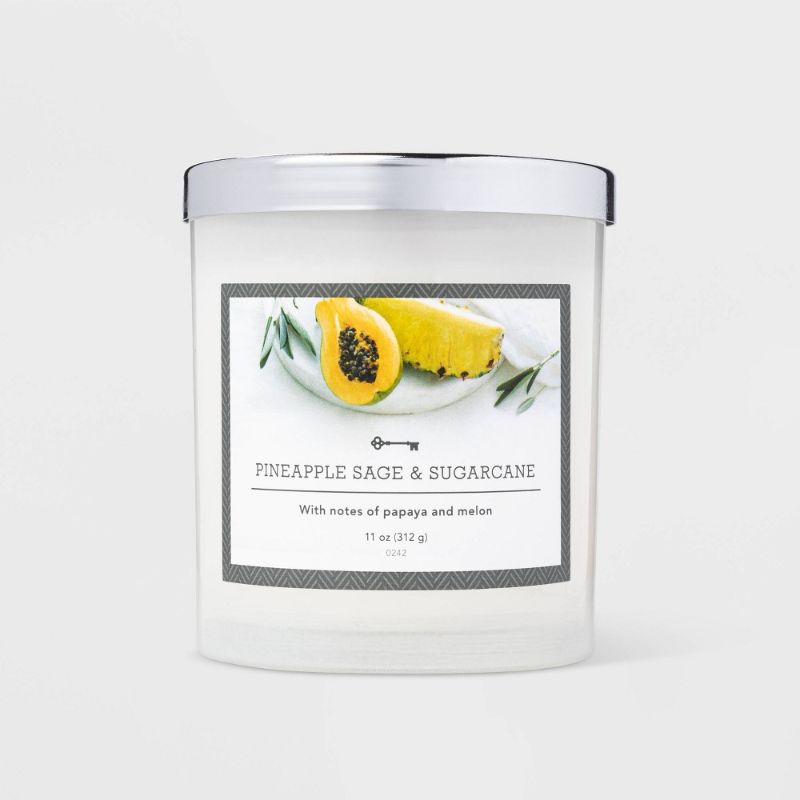 Photo 1 of 4 Packs of 11oz Glass Jar Pineapple Sage Candle - Threshold™