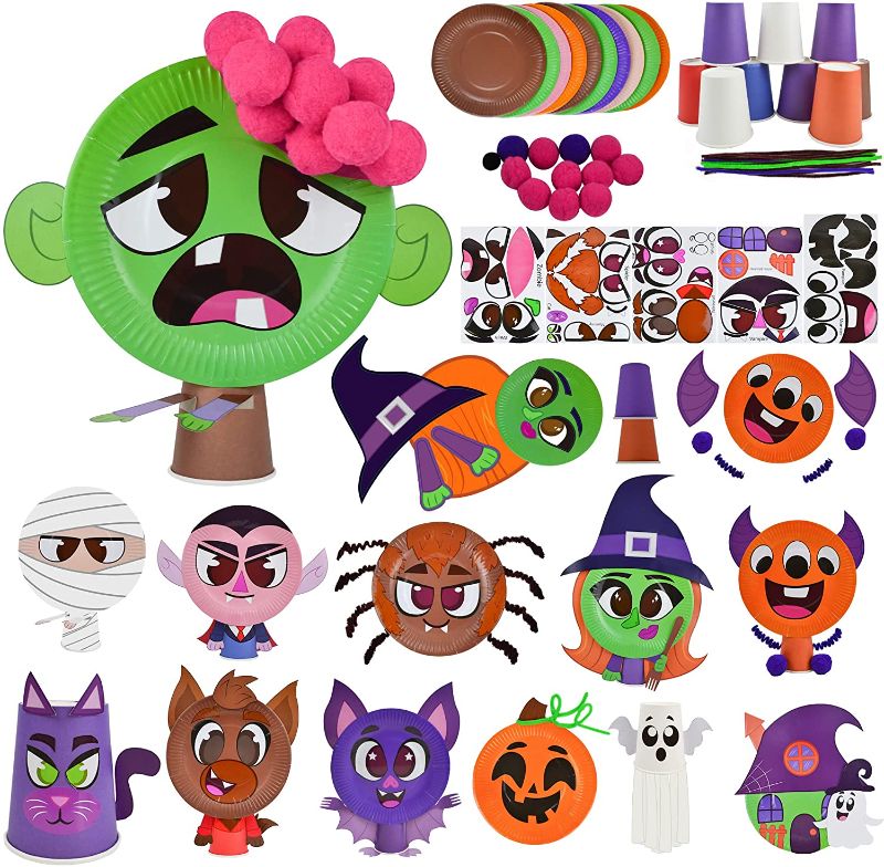 Photo 1 of Klever Kits Halloween Decorating Craft Kit Stickers, DIY Paper Kitchen Utensils Craft Set, Paper Craft Art Kit for Children Halloween Art and Craft DIY Kit, Halloween Party Favors Party Decoration
