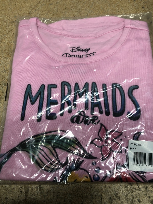 Photo 2 of Disney Ariel Girl's Mermaids Are Real Pullover Summer Blouse Tee Shirt
